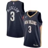 C.J. McCollum Fabulous New Orleans Pelicans Nike Swingman Jersey Icon Edition Navy Ideal for Collectors