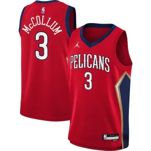 C.J. McCollum New Orleans Pelicans Jordan Brand Youth Swingman Jersey Statement Edition Red Premium Must - Have for Jerseys Lovers