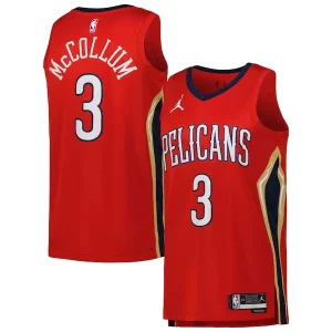 CJ McCollum New Orleans Pelicans Chic Jordan Brand Unisex Swingman Jersey Statement Edition Red Must - Have for Jerseys Lovers