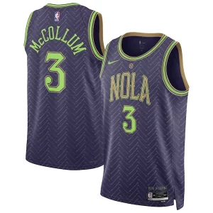 CJ McCollum New Orleans Pelicans Nike Unisex 2024/25 Swingman Player Jersey Unique City Edition Purple Ideal for Collectors