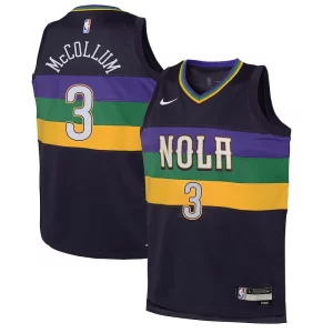 CJ McCollum Trendy New Orleans Pelicans Nike Youth Swingman Jersey City Edition Purple for Basketball Enthusiasts