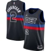 Cade Cunningham Detroit Pistons Jordan Brand Unisex Swingman Elegant Jersey Statement Edition Black Ideal for Collectors