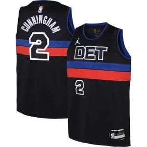 Cade Premium Cunningham Detroit Pistons Jordan Brand Youth Swingman Jersey Statement Edition Black Perfect for Game Day