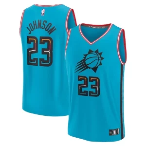 Cameron Johnson Phoenix Suns Youth 2022/23 Premium Fast Break Jersey City Edition Turquoise Great for Fans