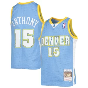 Carmelo Stylish Anthony Denver Nuggets Youth 2003 04 Hardwood Classics Swingman Jersey Powder Blue Great for Fans