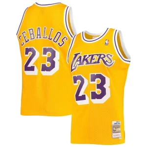 Cedric Ceballos Los Angeles Eye - catching Lakers 1994/95 Hardwood Classics Swingman Jersey Gold for Basketball Enthusiasts