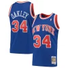 Charles Oakley New York Knicks Hardwood Classics Fabulous Swingman Jersey Blue Must - Have for Jerseys Lovers