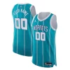 Charlotte Hornets Nike 2021/22 Eye - catching Diamond Swingman Authentic Custom Jersey Icon Edition Teal Must - Have for Jerseys Lovers