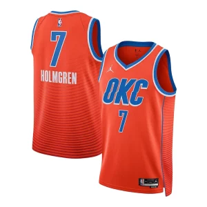 Chet Holmgren Oklahoma City Thunder Premium Jordan Brand Unisex Swingman Jersey Statement Edition Orange Perfect for Game Day
