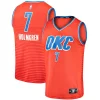 Chet Stylish Holmgren Oklahoma City Thunder Fast Break Replica Player Jersey Statement Edition Orange Must - Have for Jerseys Lovers