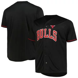 Chicago Chic Bulls Profile Big & Tall Pop Jersey Black Perfect for Game Day