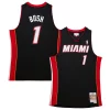 Chris Bosh Miami Eye - catching Heat Hardwood Classics Swingman Jersey Black Great for Fans