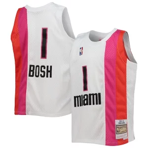 Chris Bosh Miami Heat Gorgeous Youth 2011/12 Hardwood Classics Swingman Jersey White Great for Fans