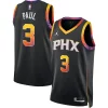 Chris Paul Phoenix Suns Jordan Brand Unisex Swingman Jersey Statement Premium Edition Black Must - Have for Jerseys Lovers