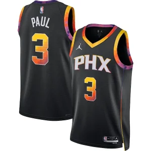Chris Paul Phoenix Suns Jordan Brand Unisex Swingman Jersey Statement Premium Edition Black Must - Have for Jerseys Lovers