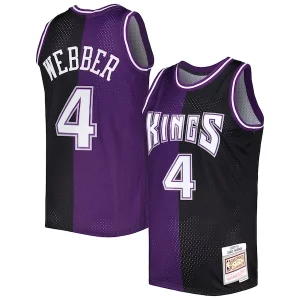 Chris Webber Sacramento Kings Hardwood Classics 2000/01 Split Trendy Swingman Jersey Purple/Black Ideal for Collectors