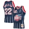 Clyde Drexler Houston Rockets 1996/97 Hardwood Classics Premium Swingman Jersey Navy Must - Have for Jerseys Lovers