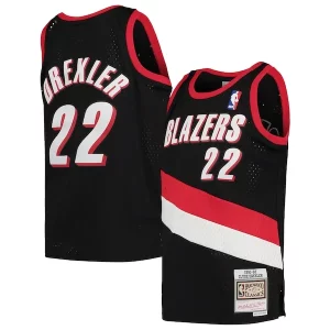 Clyde Drexler Portland Stylish Trail Blazers Youth 1991/92 Hardwood Classics Swingman Jersey Black Perfect for Game Day