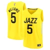 Cody Williams Utah Jazz Premium Youth 2024 NBA Draft Fast Break Player Jersey Icon Edition Yellow Ideal for Collectors