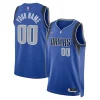 Dallas Mavericks Nike 2021/22 Diamond Swingman Custom Jersey Icon Edition Eye - catching Blue Great for Fans