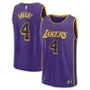 Dalton Knecht Los Angeles Lakers Fast Break Replica Player Stylish Jersey Statement Edition Purple for Basketball Enthusiasts