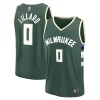 Damian Lillard Milwaukee Bucks Trendy Youth Fast Break Replica Player Jersey Icon Edition Hunter Green for Basketball Enthusiasts
