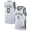 Damian Lillard Milwaukee Bucks Nike Youth Swingman Jersey Association Chic Edition White Ideal for Collectors