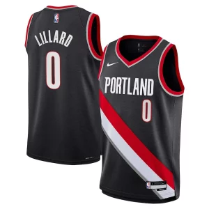 Damian Lillard Portland Trail Blazers Nike Youth Swingman Jersey Icon Edition Fabulous Black Perfect for Game Day