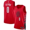 Damian Lillard Portland Trail Blazers Jordan Brand Unisex Swingman Jersey Statement Elegant Edition Red for Basketball Enthusiasts