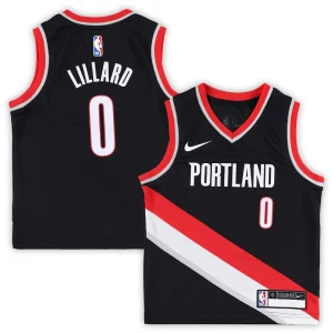 Damian Lillard Portland Trail Blazers Nike Preschool Swingman Player Jersey Icon Chic Edition Black Great for Fans