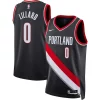 Damian Lillard Portland Trail Blazers Nike Unisex Swingman Trendy Jersey Icon Edition Black/White Must - Have for Jerseys Lovers