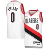 Damian Lillard Portland Trail Blazers Nike Youth Swingman Jersey Chic Association Edition White Must - Have for Jerseys Lovers