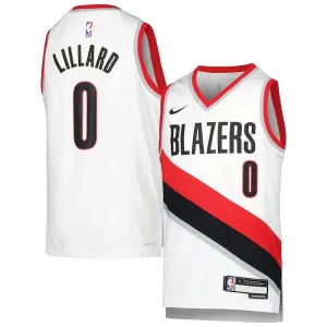 Damian Lillard Portland Trail Blazers Nike Youth Swingman Jersey Chic Association Edition White Must - Have for Jerseys Lovers