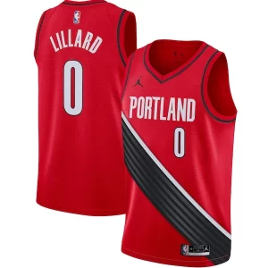 Damian Stylish Lillard Portland Trail Blazers Jordan Brand 2020/21 Swingman Jersey Statement Edition Red Must - Have for Jerseys Lovers