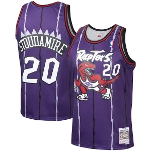 Damon Stoudamire Toronto Raptors 1995/96 Hardwood Classics Eye - catching Swingman Jersey Purple Must - Have for Jerseys Lovers