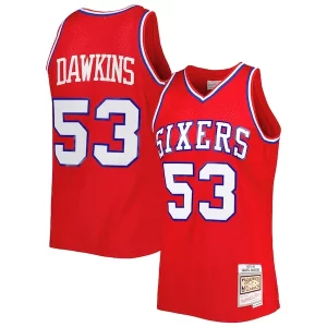 Darryl Dawkins Philadelphia 76ers Hardwood Classics 1979/80 Swingman Jersey Red Fabulous Perfect for Game Day
