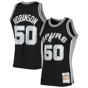 David Robinson San Antonio Spurs 1998/99 Hardwood Classics NBA 75th Anniversary Diamond Gorgeous Swingman Jersey Black Perfect for Game Day