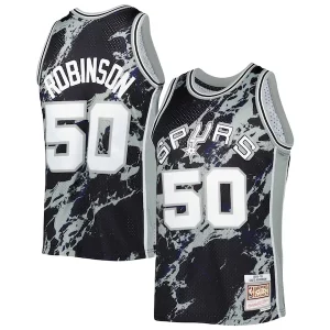 David Robinson San Stylish Antonio Spurs 1998/99 Hardwood Classics Marble Swingman Jersey Black Perfect for Game Day