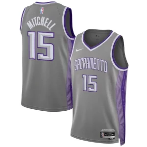 Davion Eye - catching Mitchell Sacramento Kings Nike Unisex 2022/23 Swingman Jersey City Edition Anthracite Ideal for Collectors