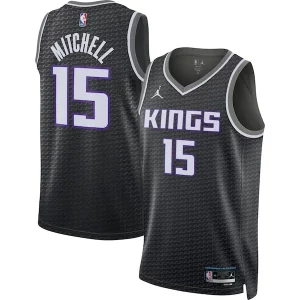 Davion Mitchell Sacramento Kings Jordan Brand Chic Unisex Swingman Jersey Statement Edition Black Great for Fans