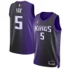 De'Aaron Elegant Fox Sacramento Kings Jordan Brand Unisex Swingman Jersey Statement Edition Purple Great for Fans