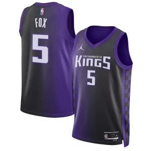 De'Aaron Elegant Fox Sacramento Kings Jordan Brand Unisex Swingman Jersey Statement Edition Purple Great for Fans