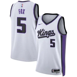 De'Aaron Eye - catching Fox Sacramento Kings Nike Unisex Swingman Jersey Association Edition White Must - Have for Jerseys Lovers