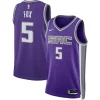 De'Aaron Fox Elegant Sacramento Kings Nike Unisex Swingman Jersey Icon Edition Purple Perfect for Game Day