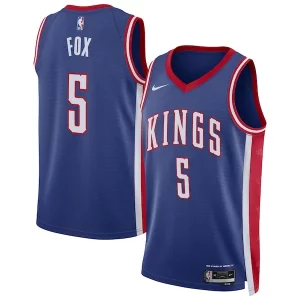 De'Aaron Fox Sacramento Kings Nike Unisex 2024/25 Swingman Player Trendy Jersey City Edition Blue Ideal for Collectors