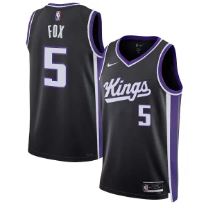 De'Aaron Fox Sacramento Kings Nike Unisex Swingman Trendy Jersey Association Edition Black Perfect for Game Day