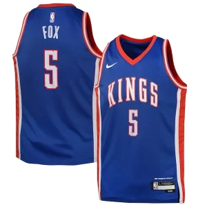 De'Aaron Fox Sacramento Kings Nike Youth Chic 2024/25 Swingman Player Jersey City Edition Blue Perfect for Game Day