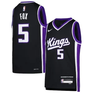 De'Aaron Fox Sacramento Kings Nike Stylish Youth Swingman Jersey Icon Edition Purple for Basketball Enthusiasts
