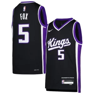 De'Aaron Fox Sacramento Kings Nike Youth Swingman Jersey Icon Fabulous Edition Purple Must - Have for Jerseys Lovers