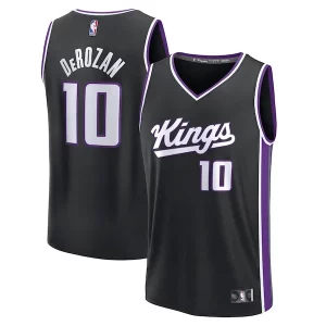 DeMar DeRozan Sacramento Kings Fast Break Replica Fabulous Player Jersey Icon Edition Black for Basketball Enthusiasts